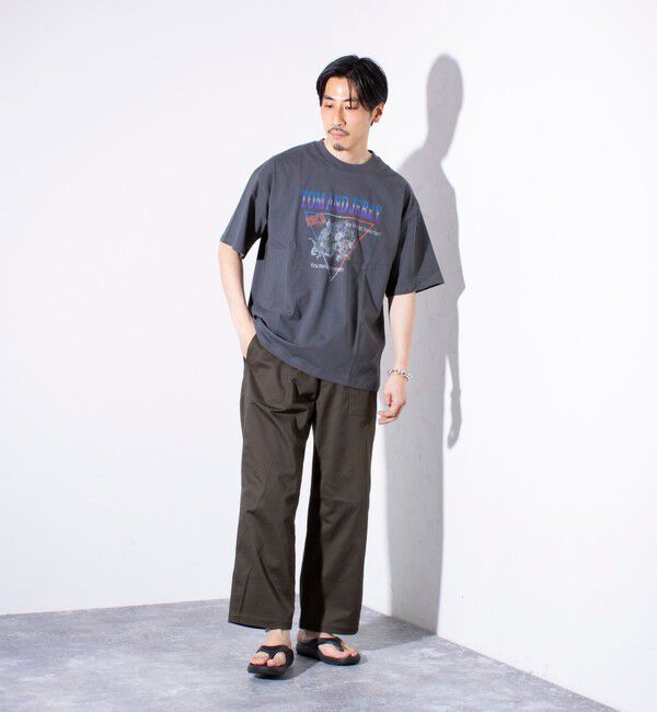 GLOSTER「【Disney】【TOM&JERRY】ピグメント/ラグランスリーブ プリントTシャツ 」|Tシャツ・カットソー|