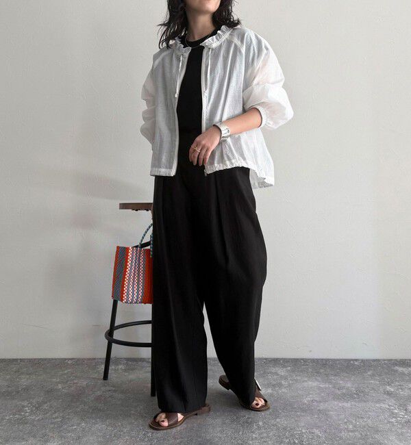 fredy emue「シアーフリルカラーZIPブルゾン」|ブルゾン・スタジャン|