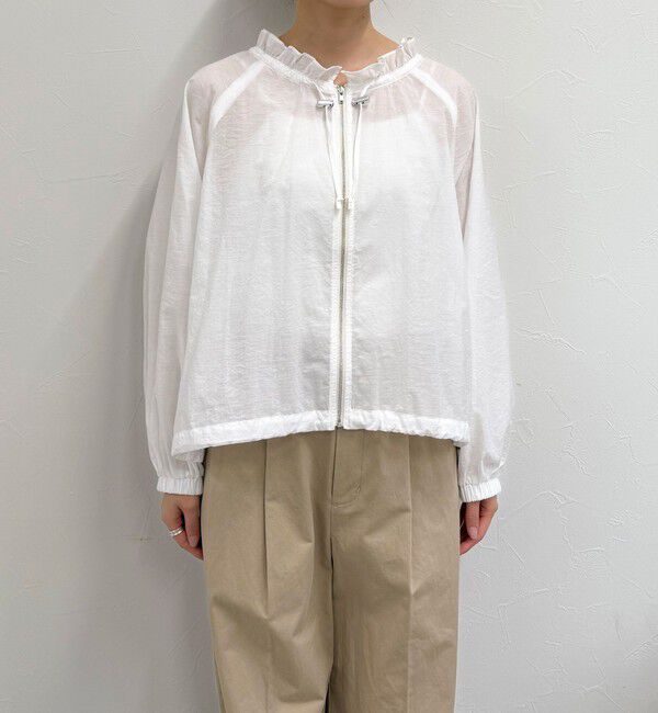 fredy emue「シアーフリルカラーZIPブルゾン」|ブルゾン・スタジャン|