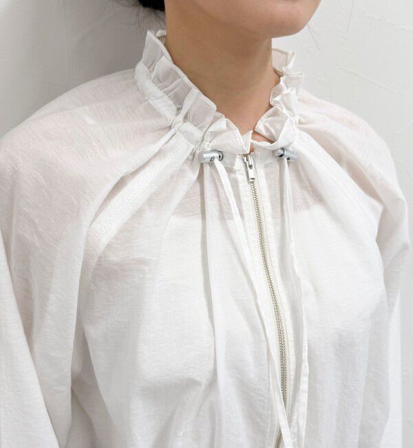 fredy emue「シアーフリルカラーZIPブルゾン」|ブルゾン・スタジャン|