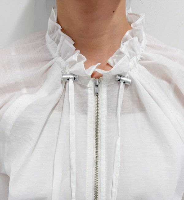 fredy emue「シアーフリルカラーZIPブルゾン」|ブルゾン・スタジャン|