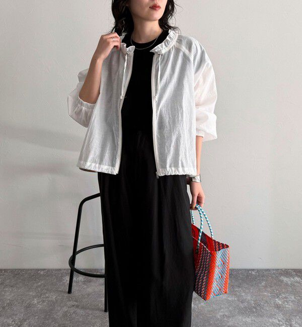 fredy emue「シアーフリルカラーZIPブルゾン」|ブルゾン・スタジャン|