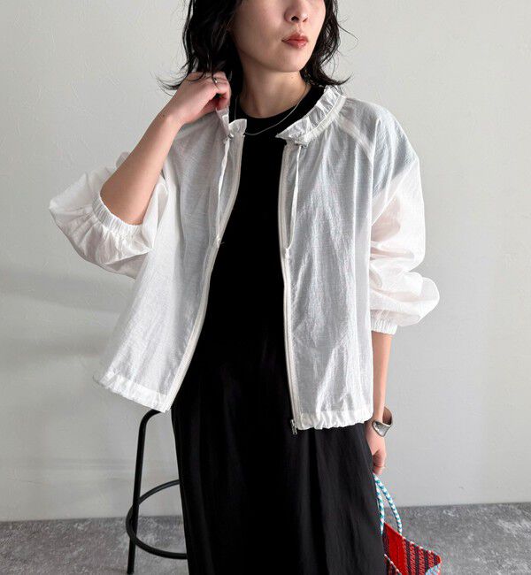 fredy emue「シアーフリルカラーZIPブルゾン」|ブルゾン・スタジャン|