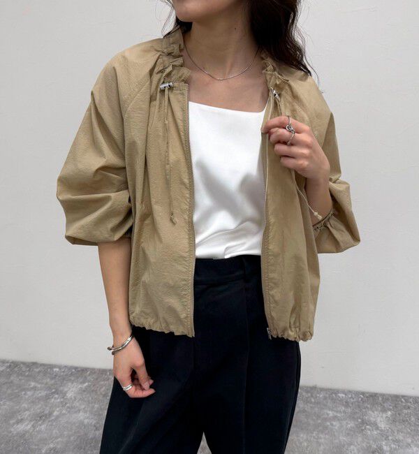 fredy emue「シアーフリルカラーZIPブルゾン」|ブルゾン・スタジャン|