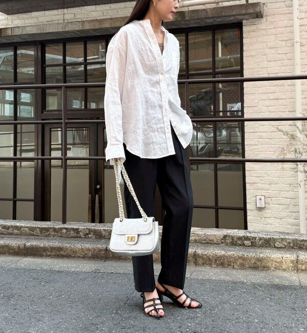 fredy emue「LINEN100バンドカラーシャツ」|シャツ・ブラウス|