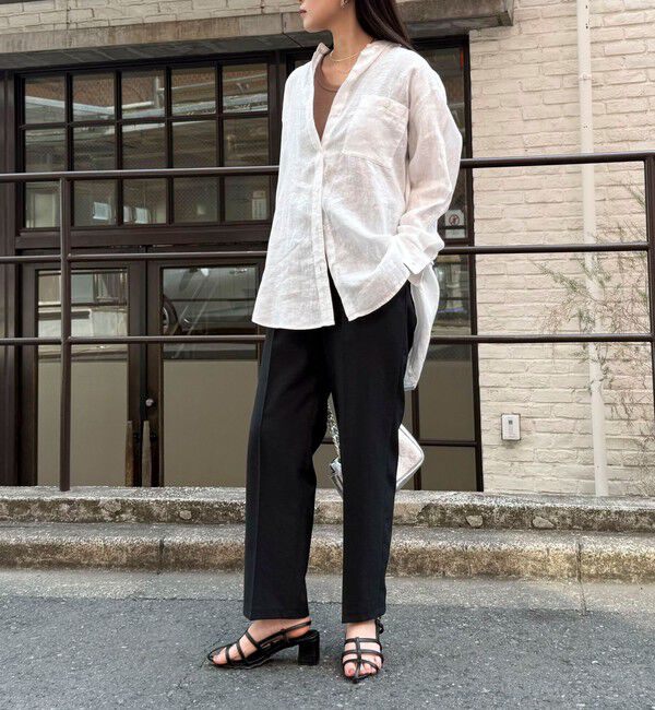 fredy emue「LINEN100バンドカラーシャツ」|シャツ・ブラウス|