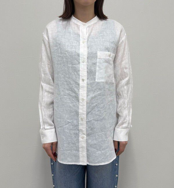 fredy emue「LINEN100バンドカラーシャツ」|シャツ・ブラウス|