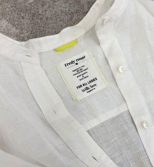 fredy emue「LINEN100バンドカラーシャツ」|シャツ・ブラウス|