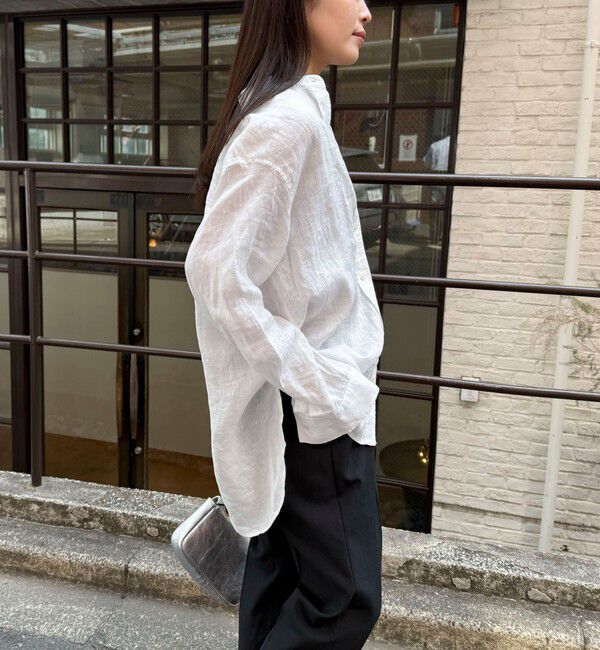 fredy emue「LINEN100バンドカラーシャツ」|シャツ・ブラウス|