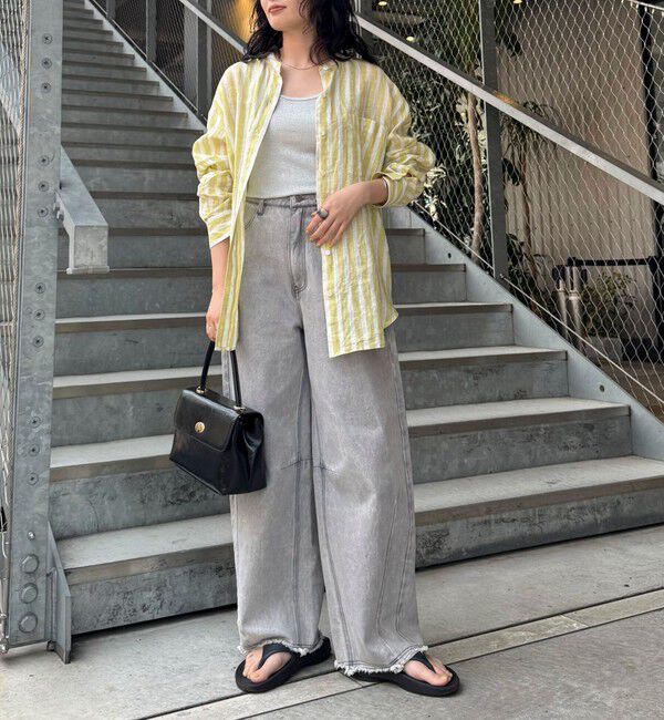 fredy emue「LINEN100バンドカラーシャツ」|シャツ・ブラウス|