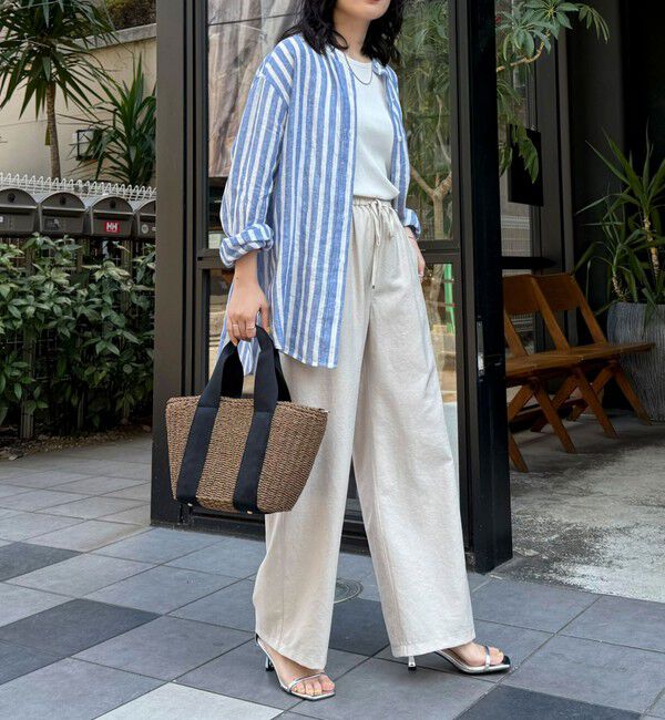 fredy emue「LINEN100バンドカラーシャツ」|シャツ・ブラウス|