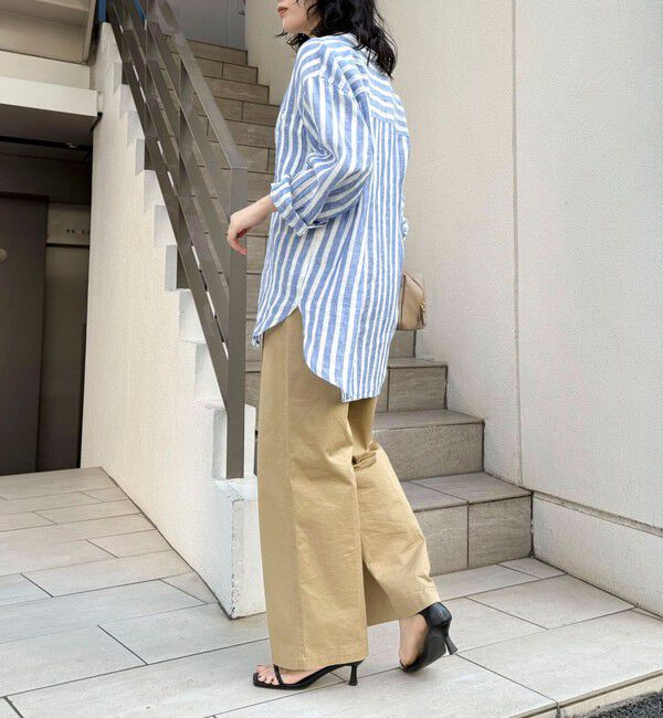 fredy emue「LINEN100バンドカラーシャツ」|シャツ・ブラウス|