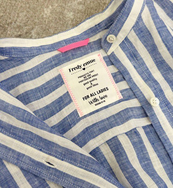 fredy emue「LINEN100バンドカラーシャツ」|シャツ・ブラウス|