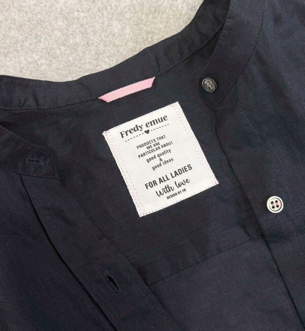 fredy emue「LINEN100バンドカラーシャツ」|シャツ・ブラウス|