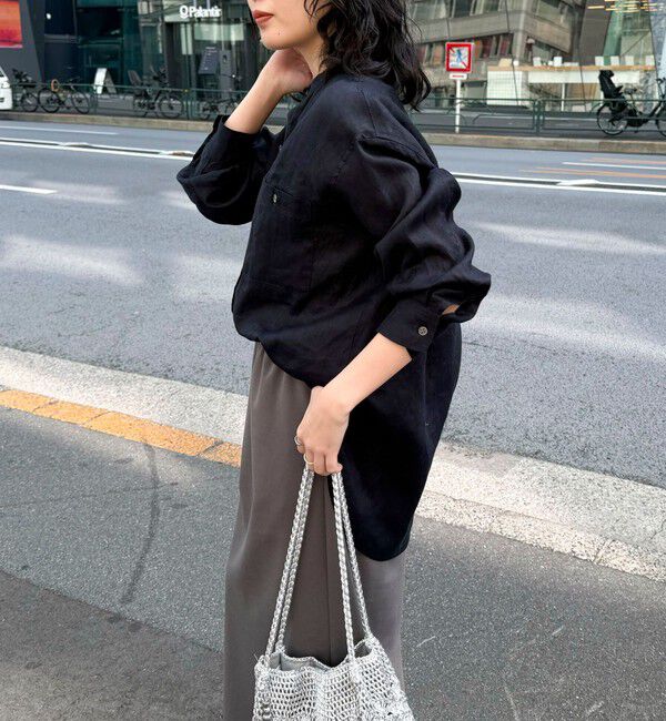 fredy emue「LINEN100バンドカラーシャツ」|シャツ・ブラウス|