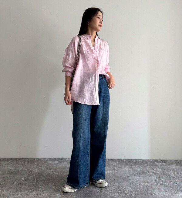 fredy emue「LINEN100バンドカラーシャツ」|シャツ・ブラウス|