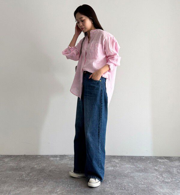 fredy emue「LINEN100バンドカラーシャツ」|シャツ・ブラウス|