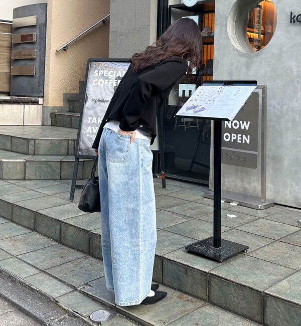 fredy emue「ルーズストレートデニムパンツ」|デニム|