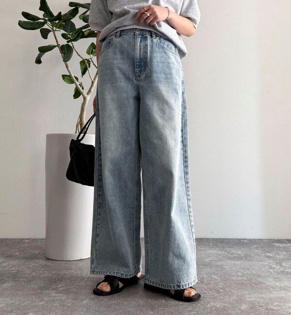 fredy emue「ルーズストレートデニムパンツ」|デニム|
