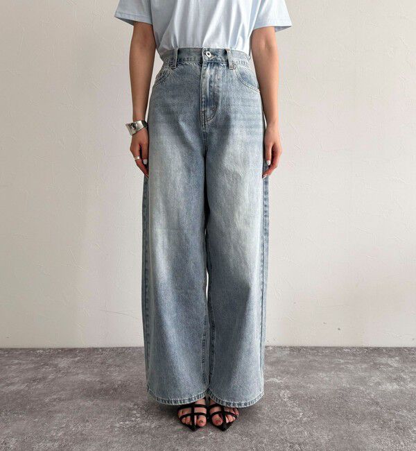 fredy emue「ルーズストレートデニムパンツ」|デニム|
