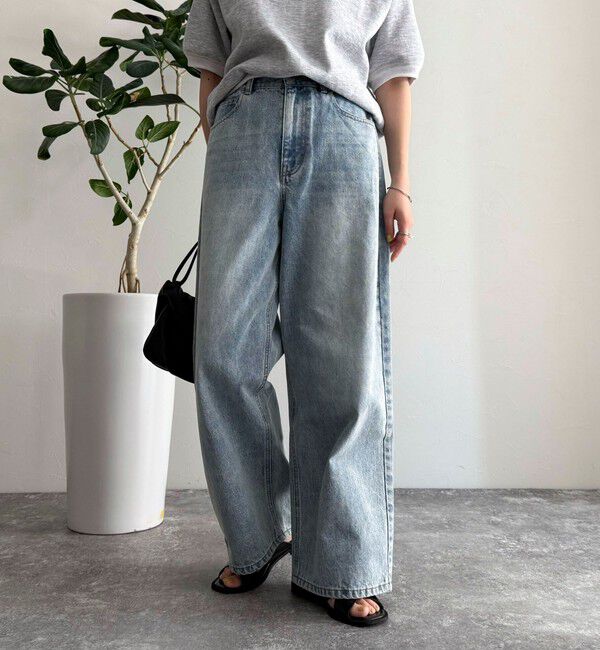 fredy emue「ルーズストレートデニムパンツ」|デニム|
