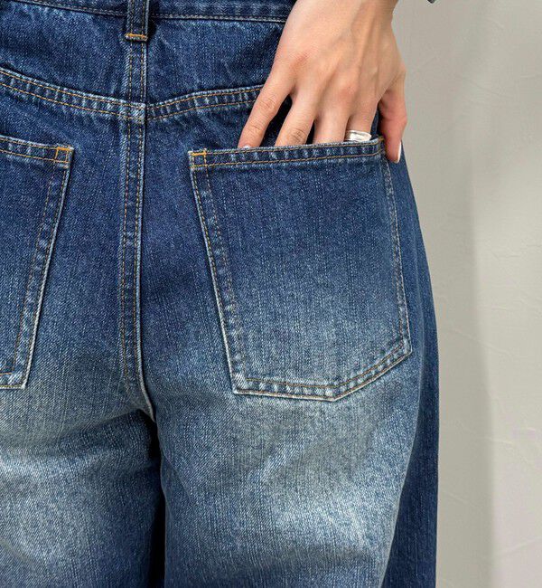 fredy emue「ルーズストレートデニムパンツ」|デニム|