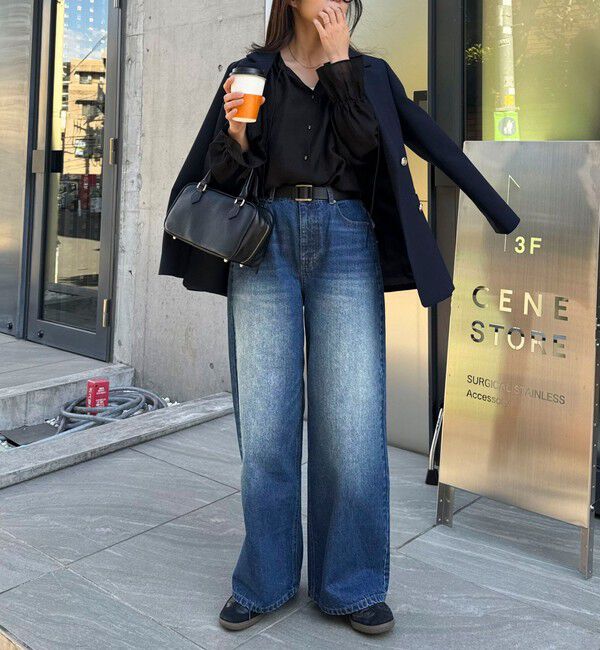 fredy emue「ルーズストレートデニムパンツ」|デニム|