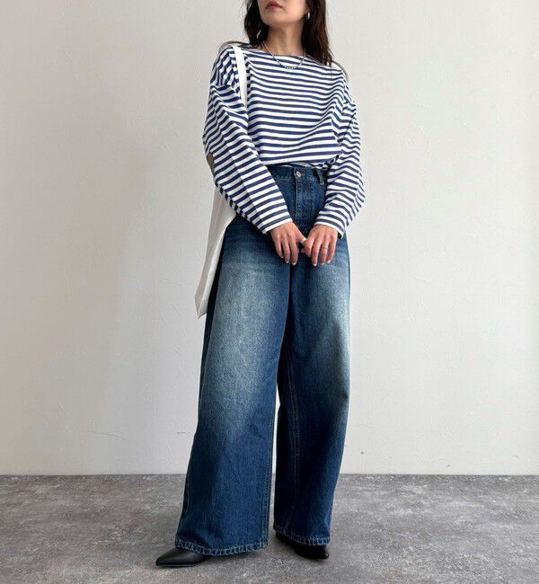 fredy emue「ルーズストレートデニムパンツ」|デニム|