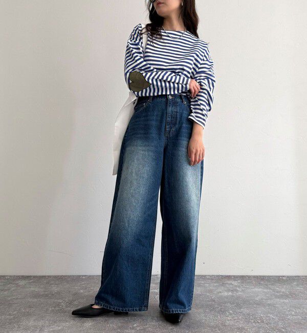 fredy emue「ルーズストレートデニムパンツ」|デニム|