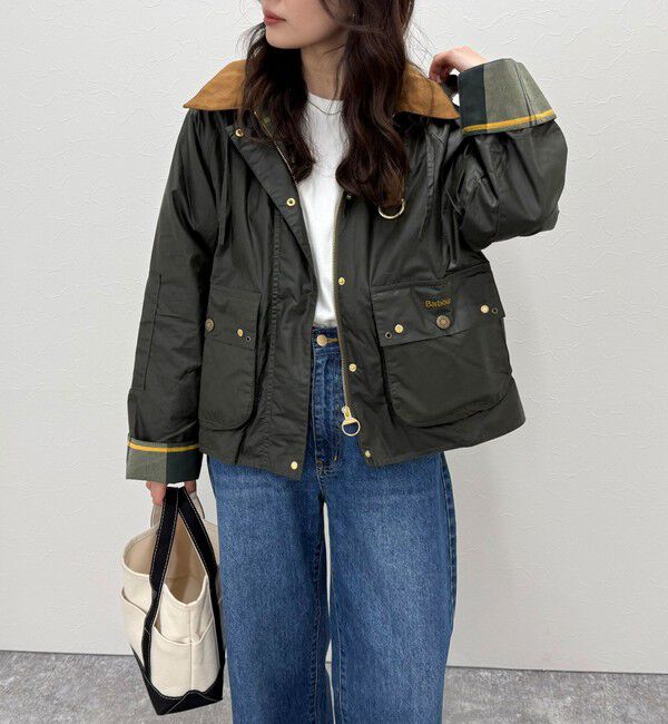 fredy emue「【barbour】erma wax jacket」|テーラードジャケット|カーキ