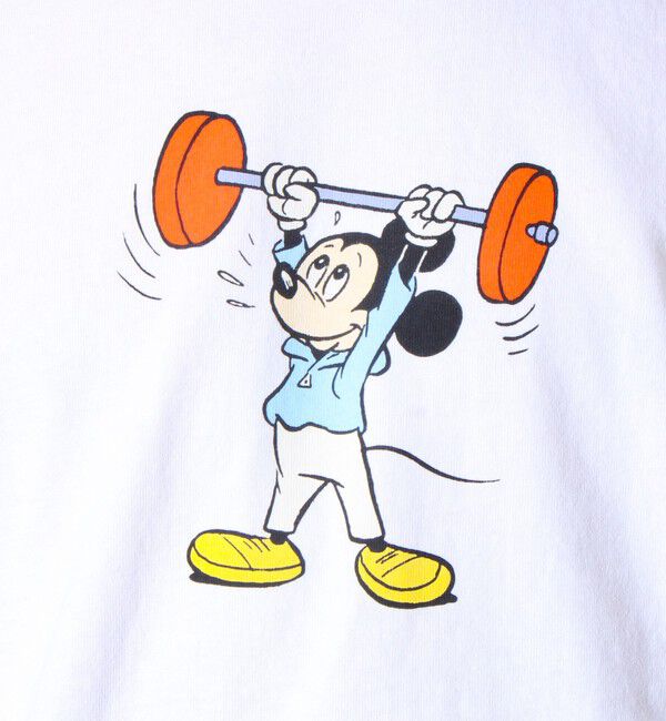 GLOSTER「【MICKEY&times;DISCUS ATHLETIC】コラボ プリント 半袖 クルーネックTシャツ」|Tシャツ・カットソー|
