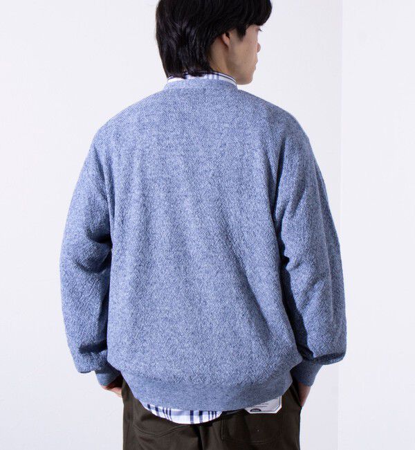 GLOSTER「【GLOSTER/グロスター】フレンチブルドッグ刺繍 リネン混 カーディガン Vネック」|カーディガン|