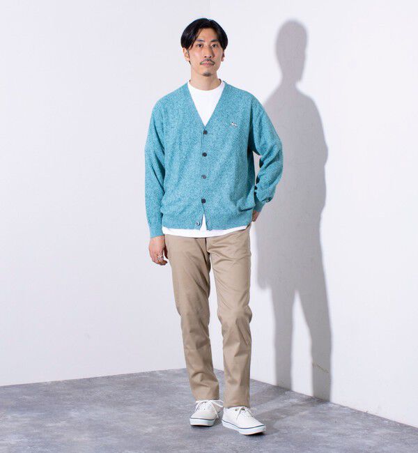 GLOSTER「【GLOSTER/グロスター】フレンチブルドッグ刺繍 リネン混 カーディガン Vネック」|カーディガン|