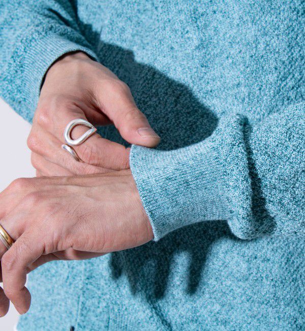 GLOSTER「【GLOSTER/グロスター】フレンチブルドッグ刺繍 リネン混 カーディガン Vネック」|カーディガン|