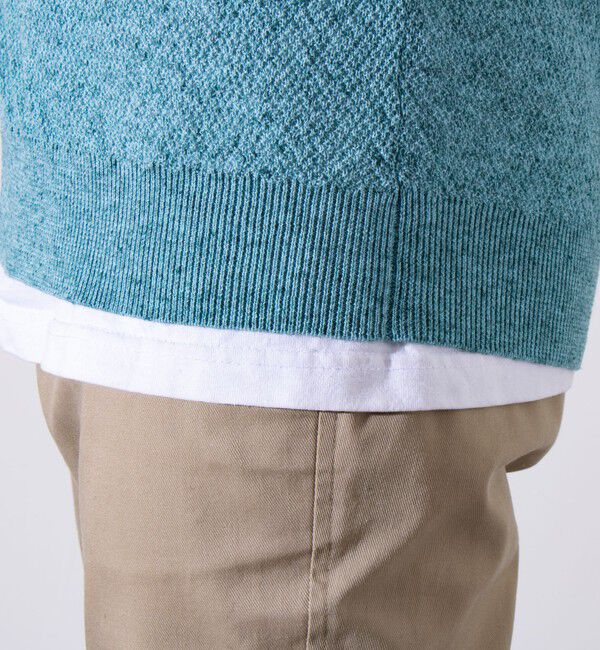 GLOSTER「【GLOSTER/グロスター】フレンチブルドッグ刺繍 リネン混 カーディガン Vネック」|カーディガン|