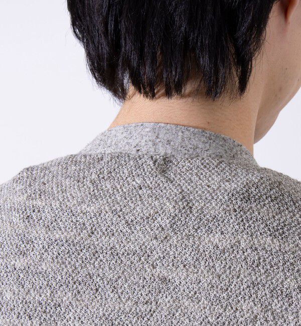 GLOSTER「【GLOSTER/グロスター】フレンチブルドッグ刺繍 リネン混 カーディガン Vネック」|カーディガン|