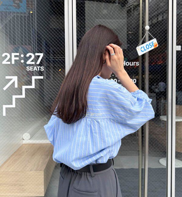 fredy emue「刺繍入りオーバーシャツ」|シャツ・ブラウス|