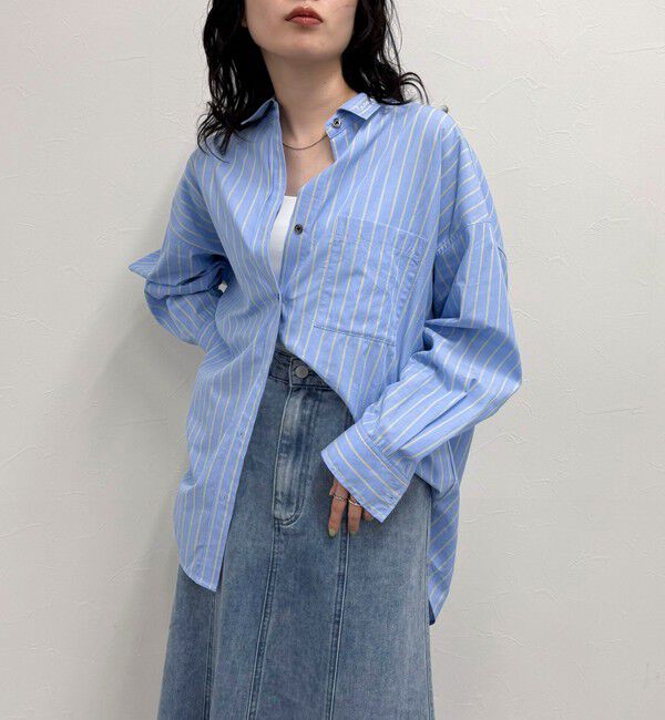 fredy emue「刺繍入りオーバーシャツ」|シャツ・ブラウス|