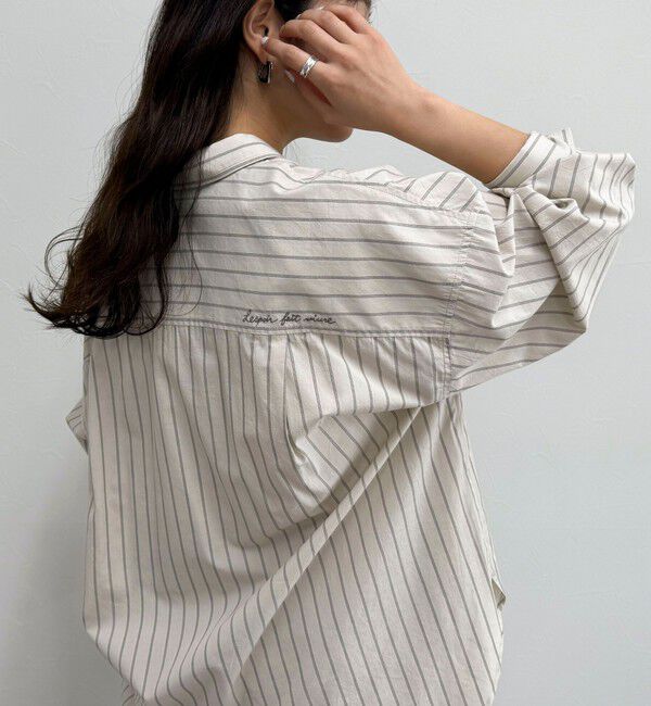 fredy emue「刺繍入りオーバーシャツ」|シャツ・ブラウス|