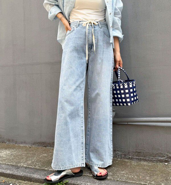 fredy emue「ドロストセミワイドデニムパンツ」|デニム|