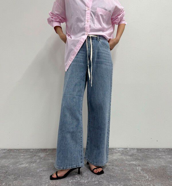 fredy emue「ドロストセミワイドデニムパンツ」|デニム|