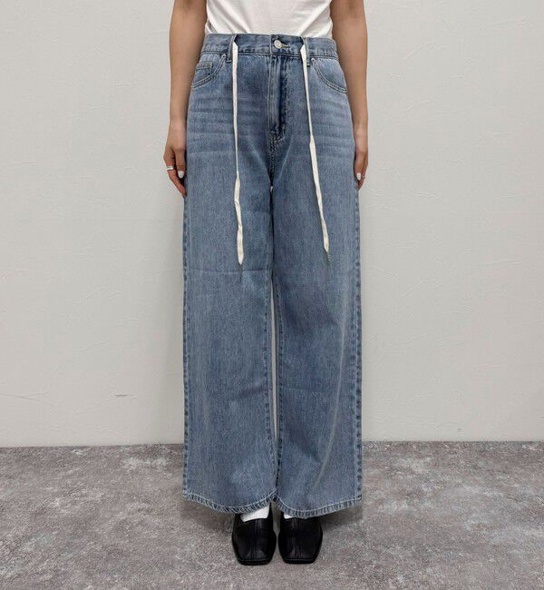 fredy emue「ドロストセミワイドデニムパンツ」|デニム|