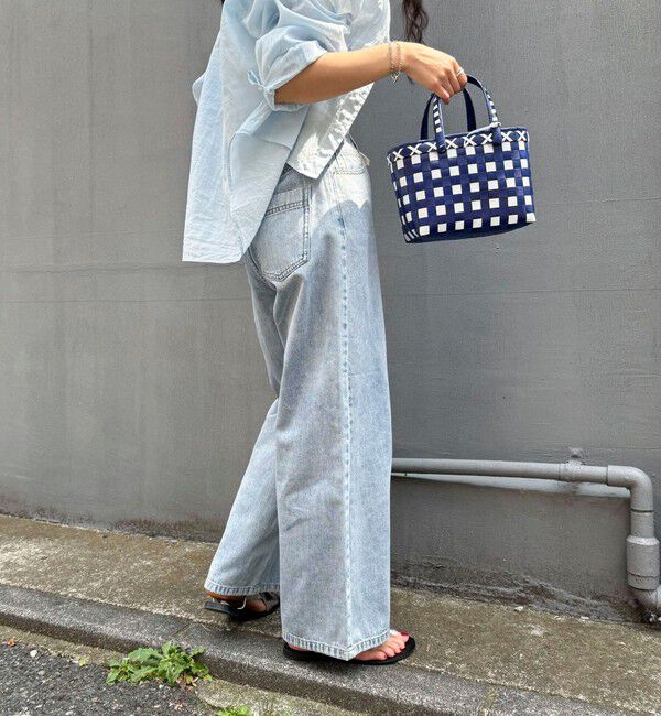 fredy emue「ドロストセミワイドデニムパンツ」|デニム|