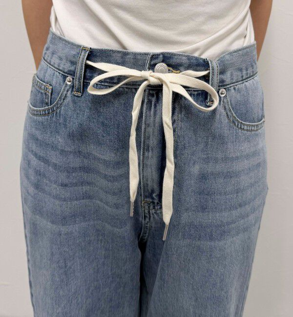 fredy emue「ドロストセミワイドデニムパンツ」|デニム|