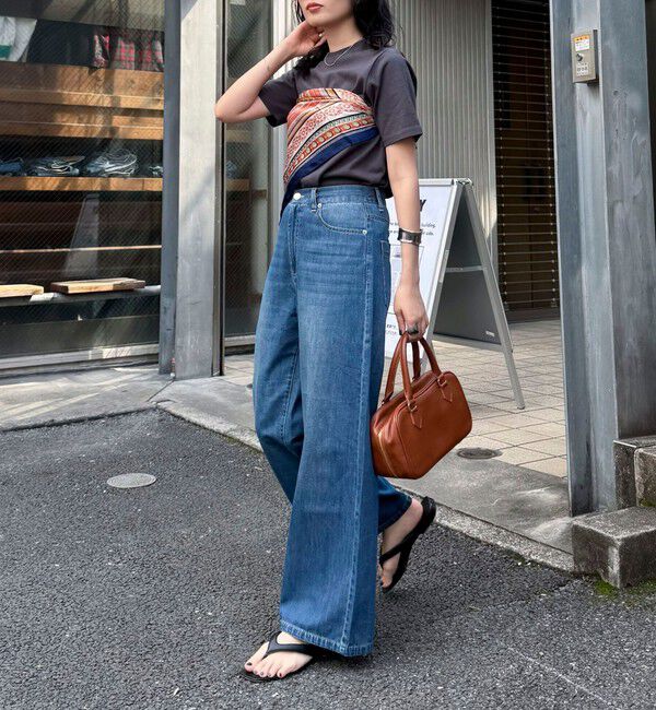 fredy emue「ドロストセミワイドデニムパンツ」|デニム|