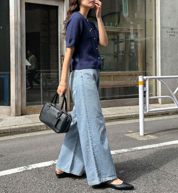 fredy emue「ドロストセミワイドデニムパンツ」|デニム|