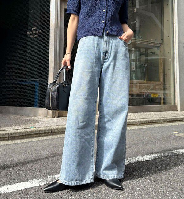 fredy emue「ドロストセミワイドデニムパンツ」|デニム|