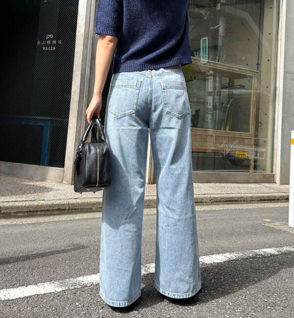 fredy emue「ドロストセミワイドデニムパンツ」|デニム|