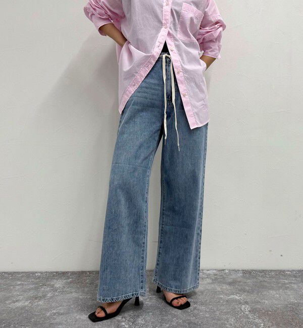 fredy emue「ドロストセミワイドデニムパンツ」|デニム|