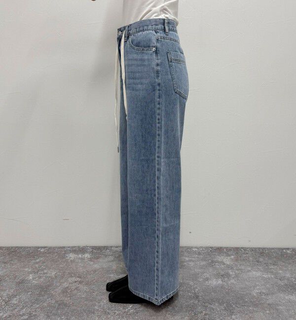 fredy emue「ドロストセミワイドデニムパンツ」|デニム|